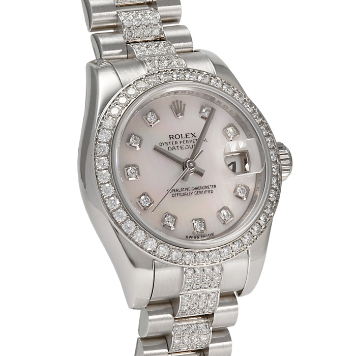 だいゆてす。 中古] ロレックス デイトジャスト 26 179136NG.WHSHPRCD W244508