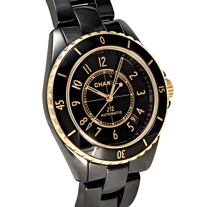 新品] シャネル J12 H9541ブラック/アラビア セラミック デイト