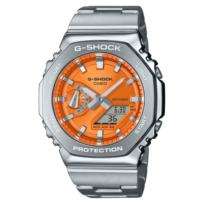新品] カシオ Gショック GM2110D4AJFオレンジ ステンレス | ゆきざき