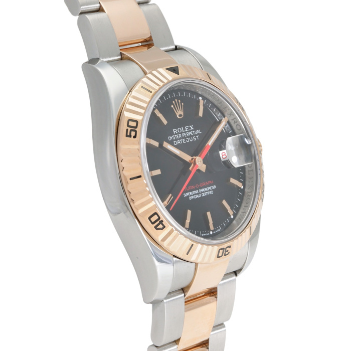 ロレックス デイトジャスト 116261.BKBOブラック/バー オイスター