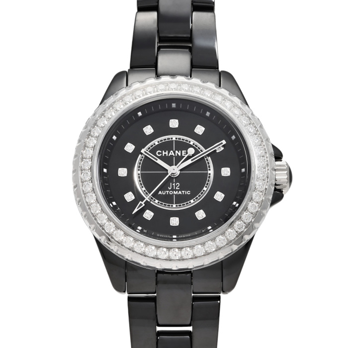 ★*様 CHANEL J12 時計 ダイアモンド　ブラック 新品] シャネル J12 H10474ブラック ダイヤモンド セラミック