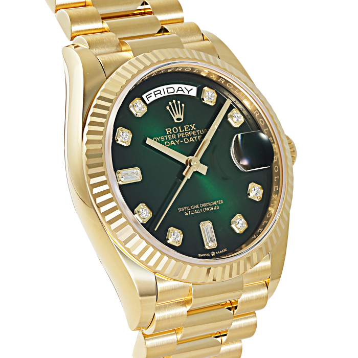 ロレックス デイデイト 128238A.GRO8PD2PBPRグリーンオンブレ/8PD/2PB