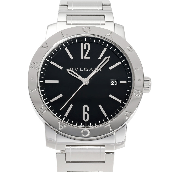 New] BVLGARI Bulgari Bulgari BB41BSSDblack stainless Date display