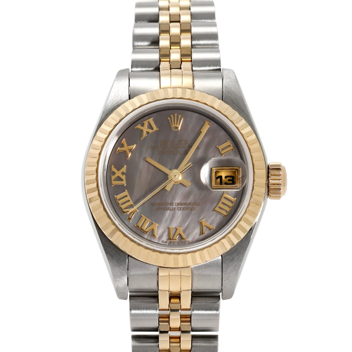 ロレックス デイトジャスト 79173NR.BKSHRMJ シェル ブラック/ローマ