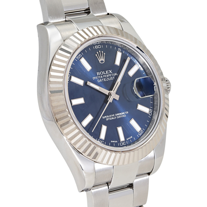 ロレックス デイトジャストII 116334.BLBOブルー オイスター