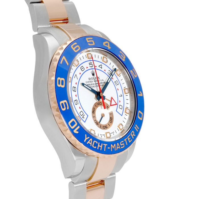 ロレックス ヨットマスターII 116681.WHBLNOホワイト/青針 オイスター