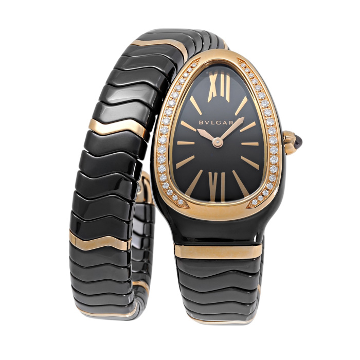 新品] ブルガリ セルペンティ 104297ブラウン K18ピンクゴールド