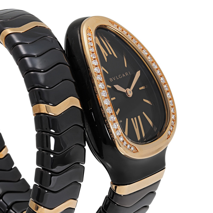 新品] ブルガリ セルペンティ 104297ブラウン K18ピンクゴールド