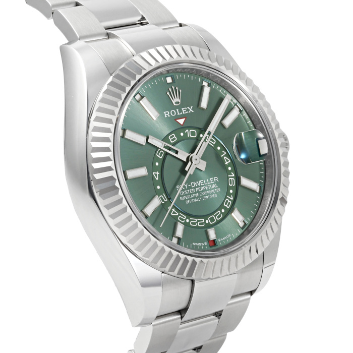 新品] ロレックス スカイドゥエラー 336934.MGROミントグリーン/バー