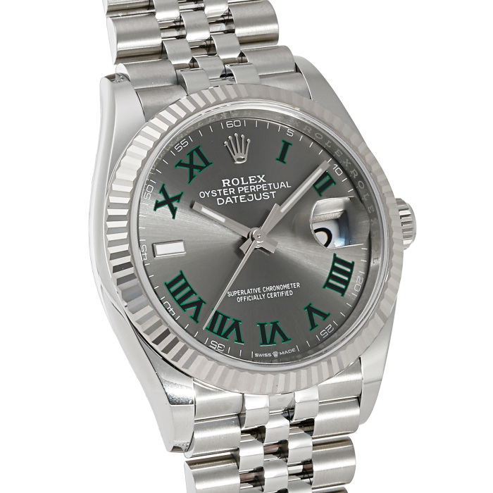 新品] ロレックス デイトジャスト 126234.SLGRRMJスレート/グリーン