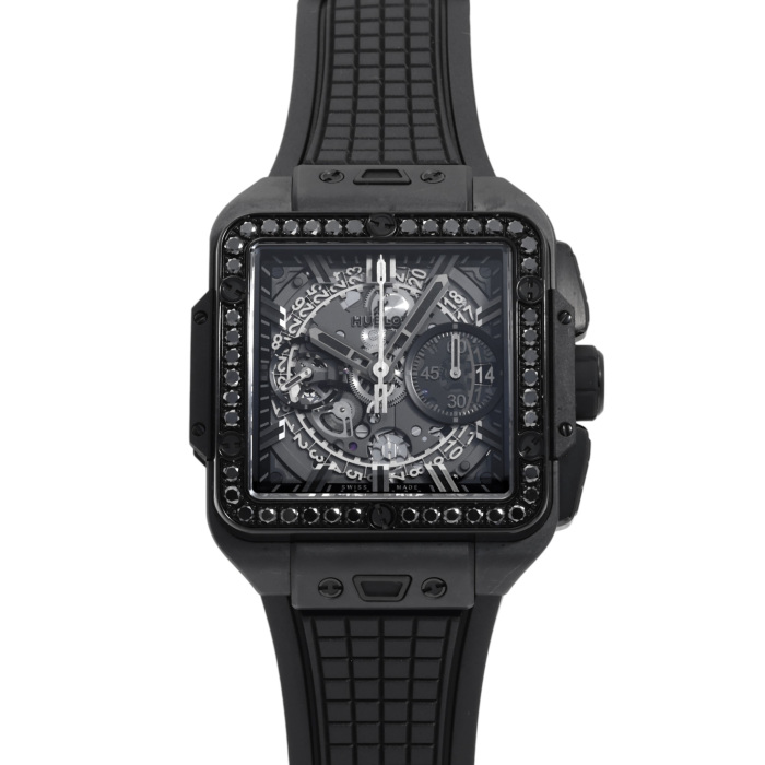 中古] ウブロ スクエア・バンウニコ オールブラック ダイヤモンド