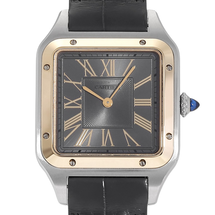 新品] カルティエ サントス W2SA0028 サンレイ グレー/ローマ K18