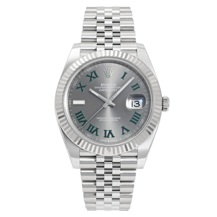 新品] ロレックス デイトジャスト 126334.SLGRRMJスレート/グリーン