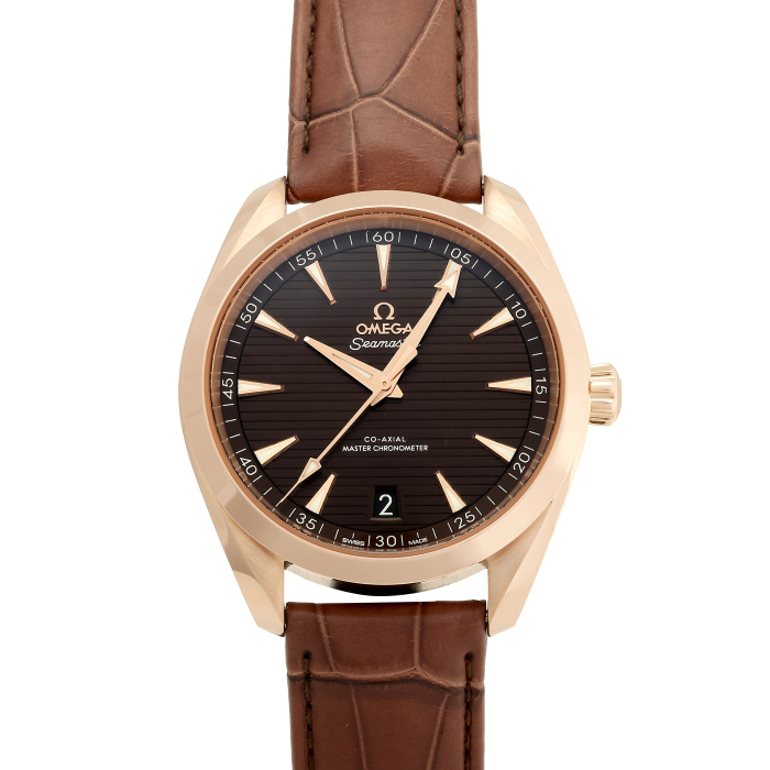 新品] オメガ シーマスター 22053412113001ブラウン セドナゴールド